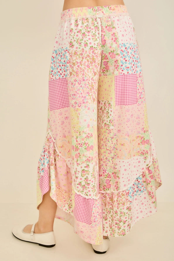 Spring Patchwork Pants