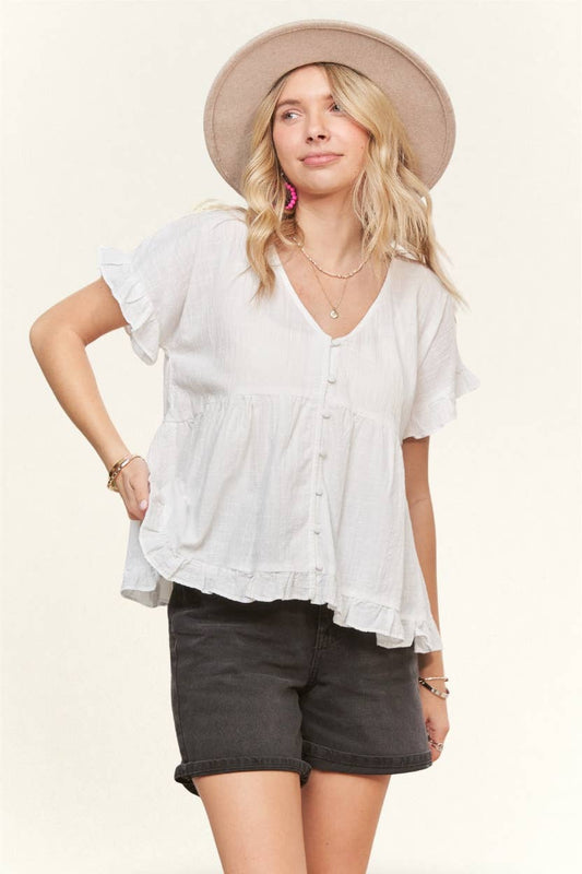 White Babydoll Blouse