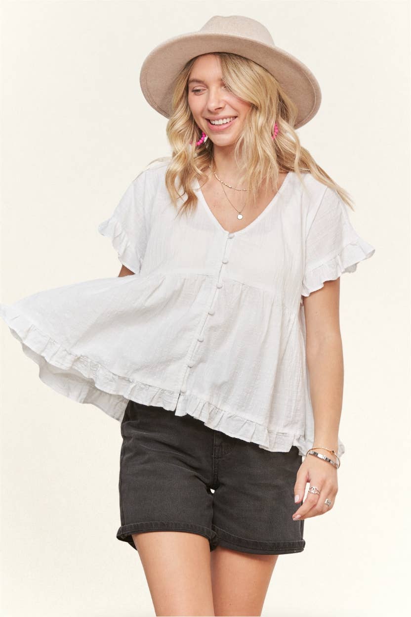 White Babydoll Blouse
