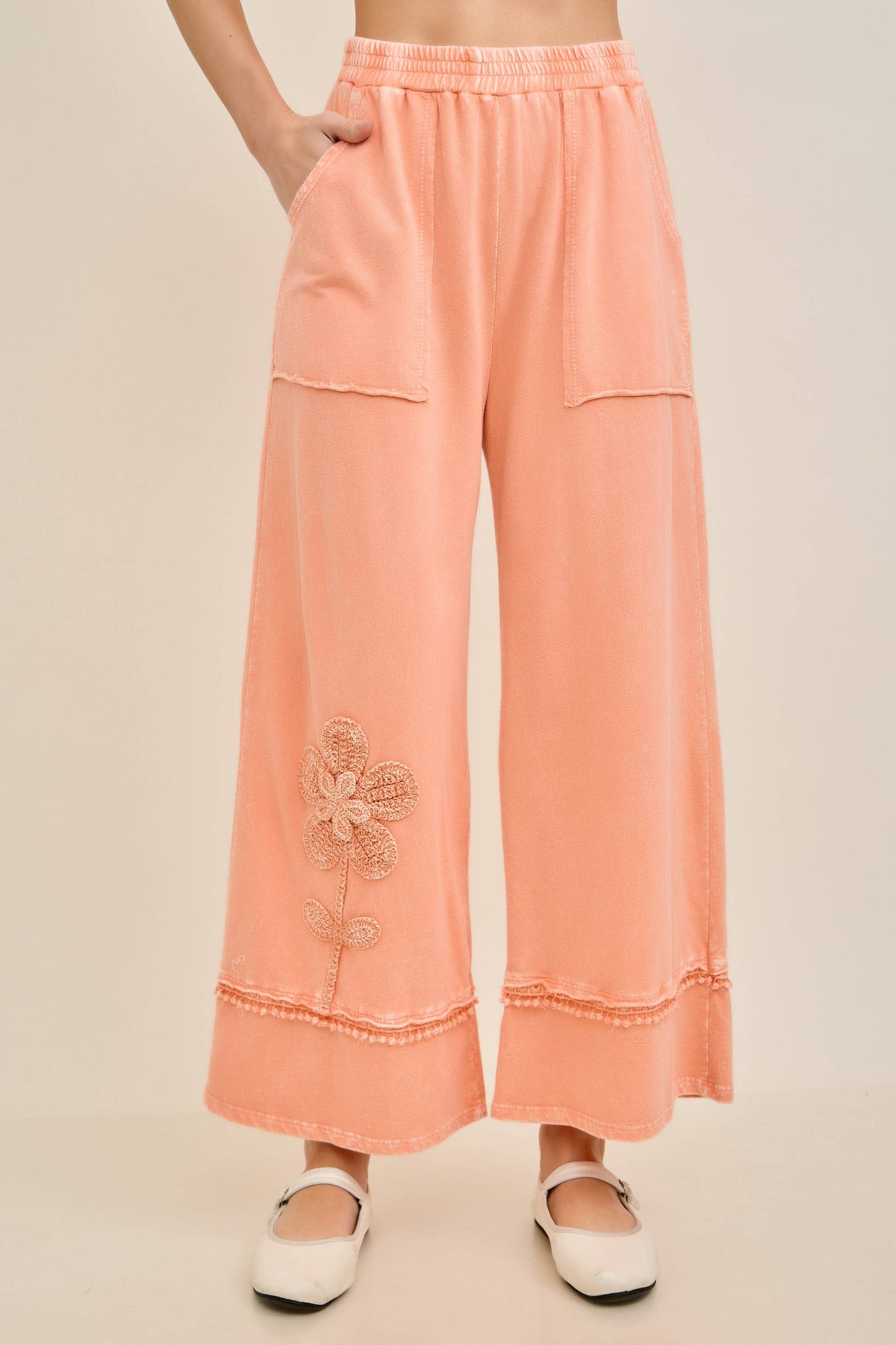 Mineral Washed Flower Garden Pants