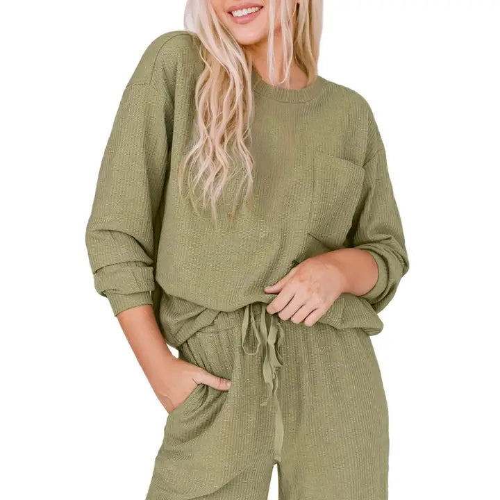 Green Waffle Lounge Set