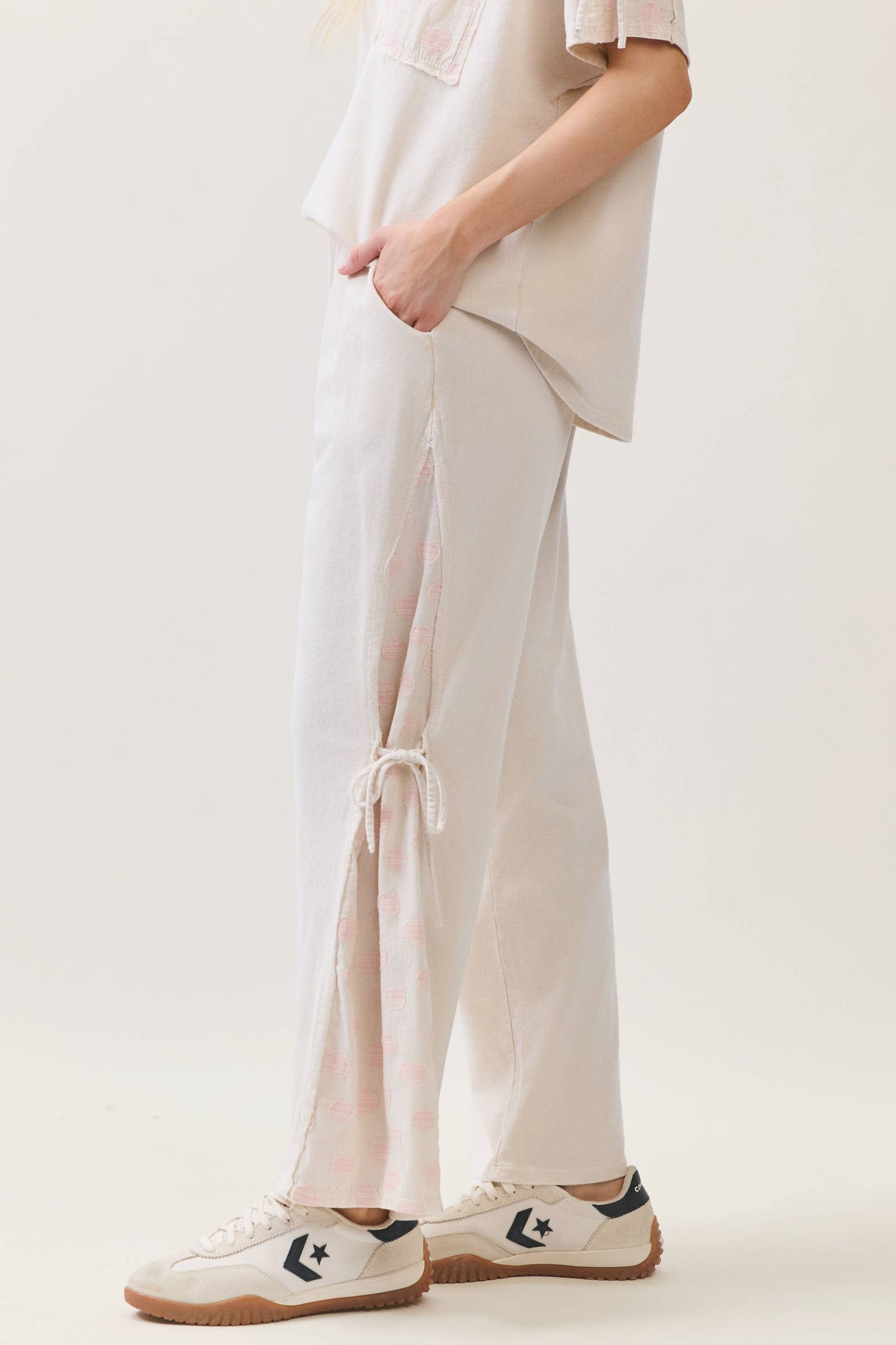 Polkadot Side Bow Tie Pants