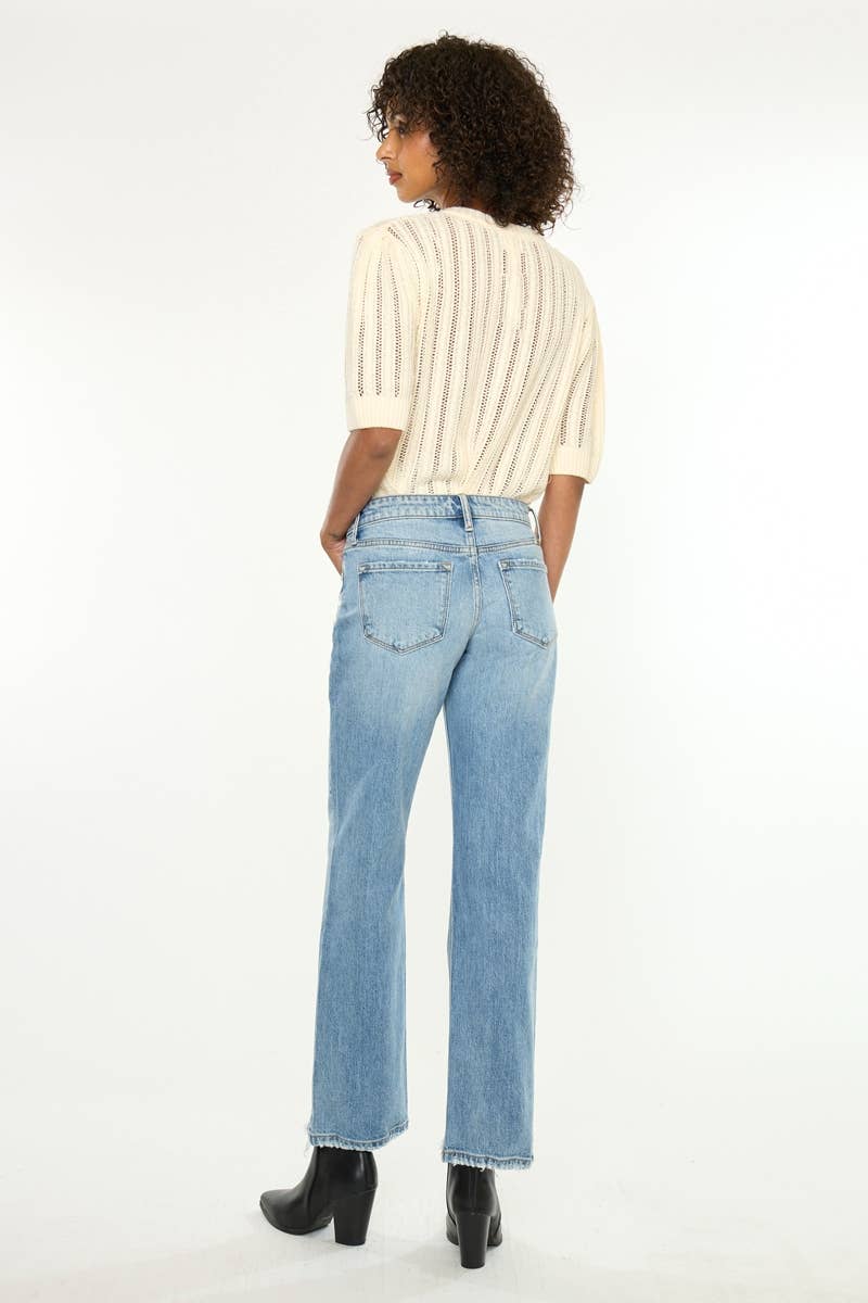 Mid-Rise True Straight Leg Kancan Jean