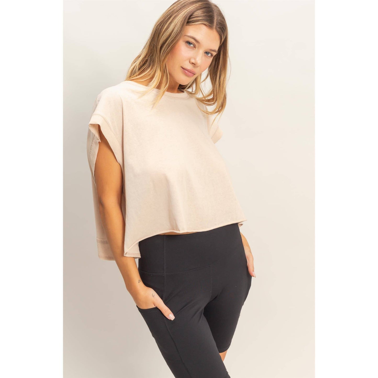 Boxy White Crewneck Top