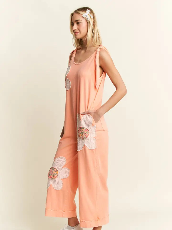 Papaya Floral Jumpsuit