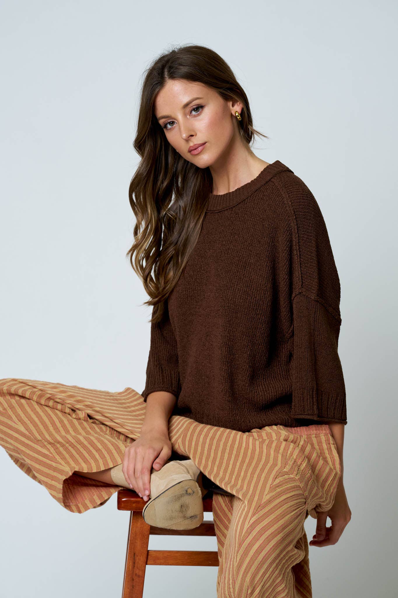 Raw Edge Everyday Knit - Chocolate Brown