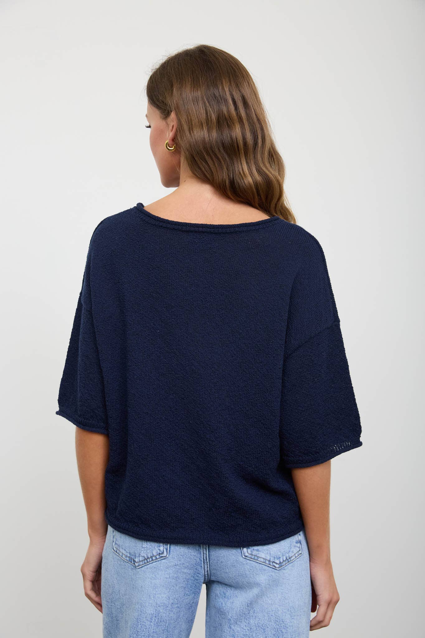 Casual Raw Edge Top - Burgundy