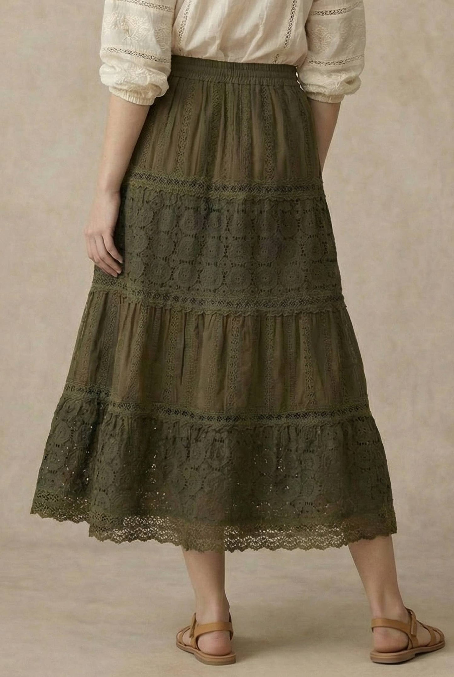 Forest Whisper Lace Skirt