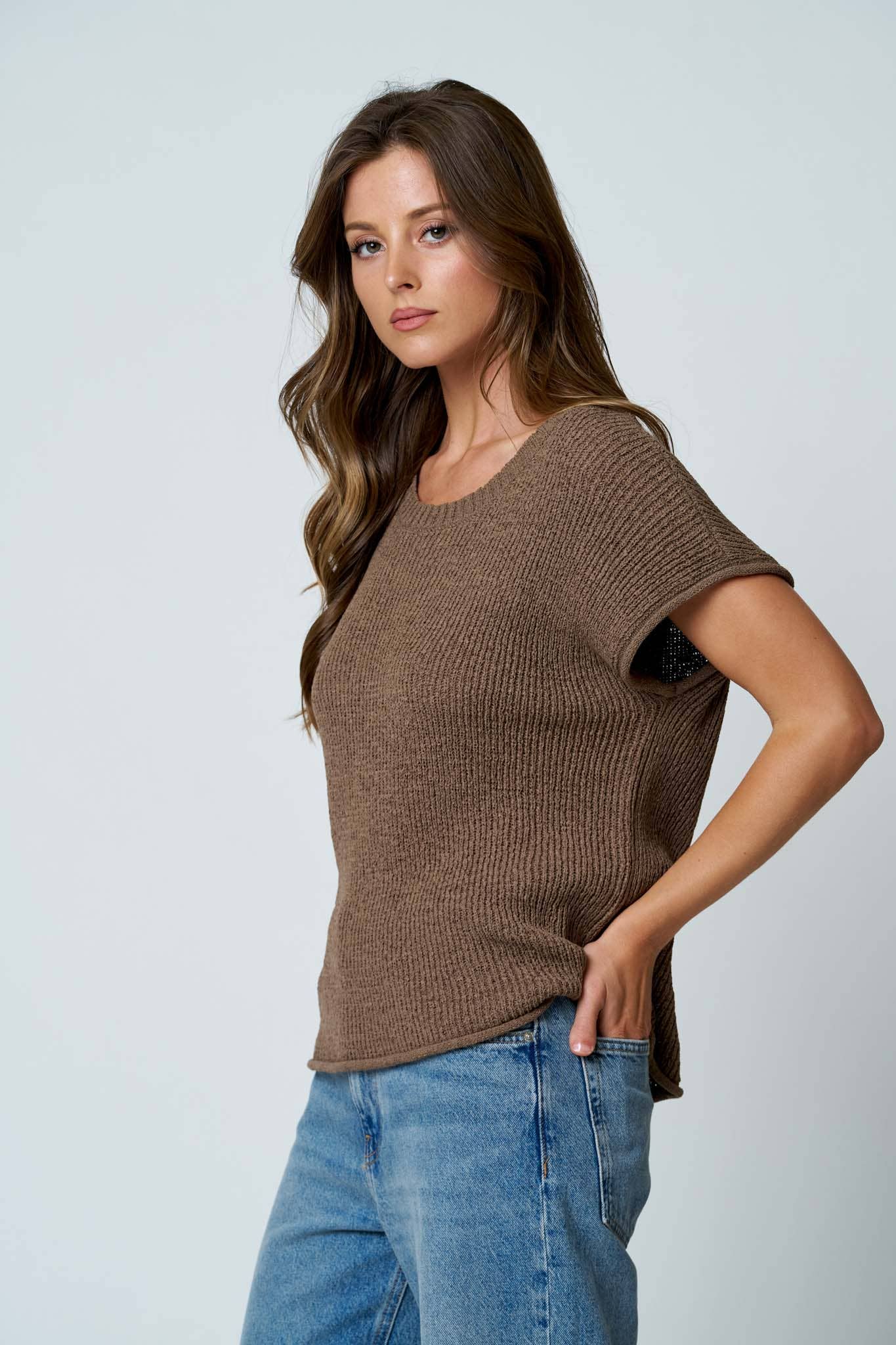 Effortless Knit Top - Mocha
