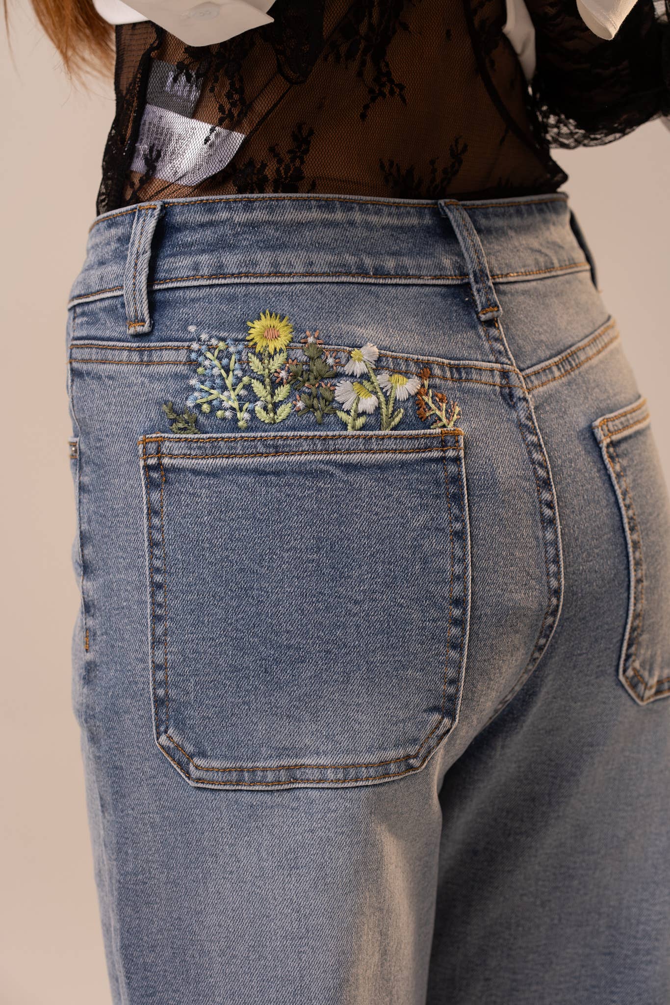 Spring Blooms Jeans
