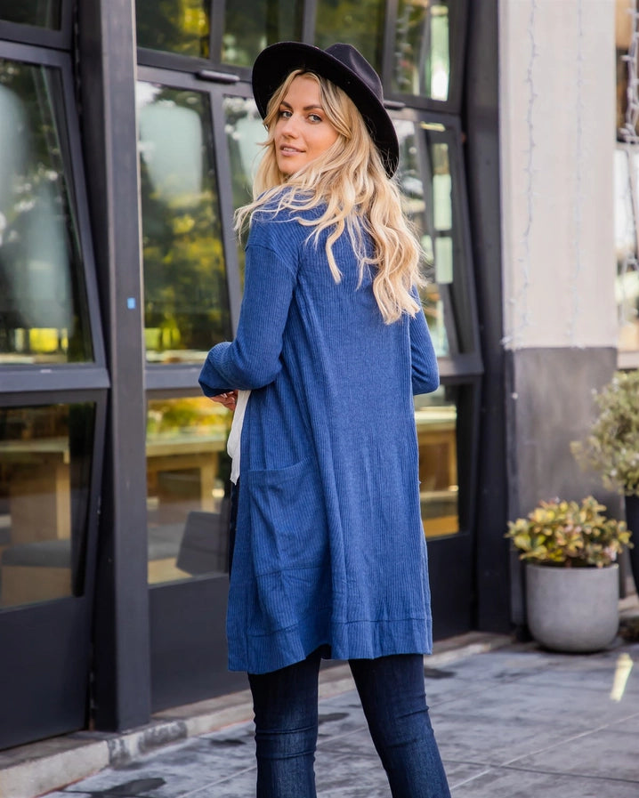 Simple Blue Cardigan