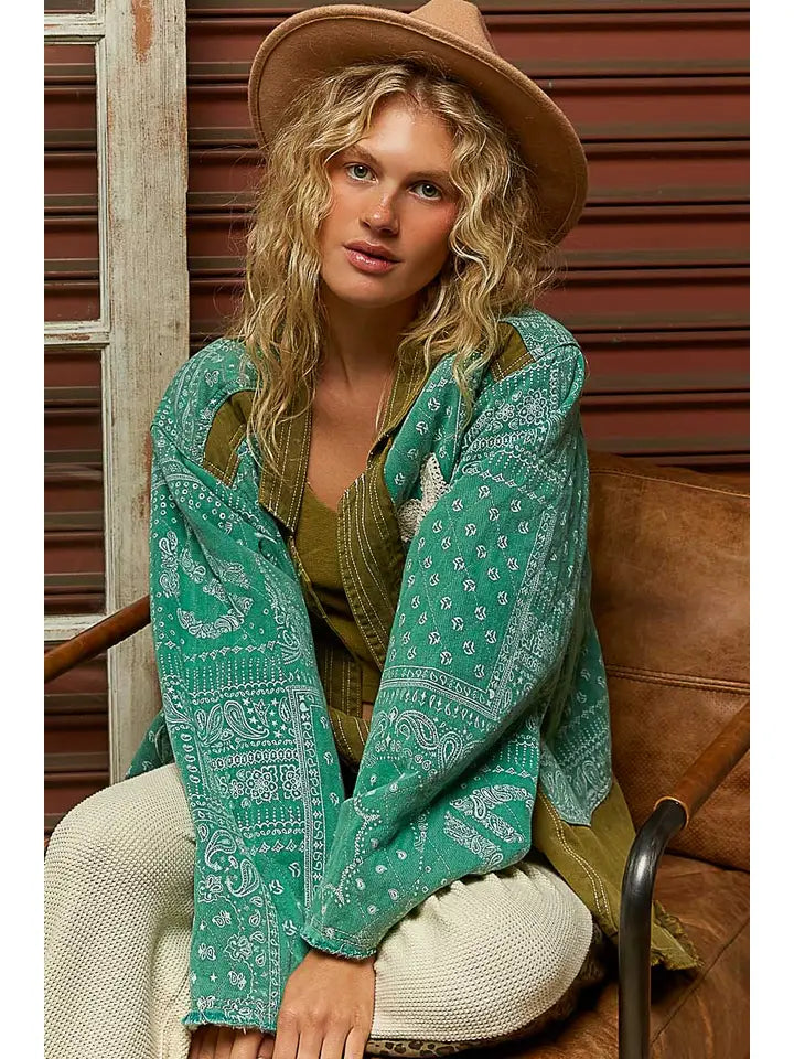Paisley Pattern Quilted Jacket
