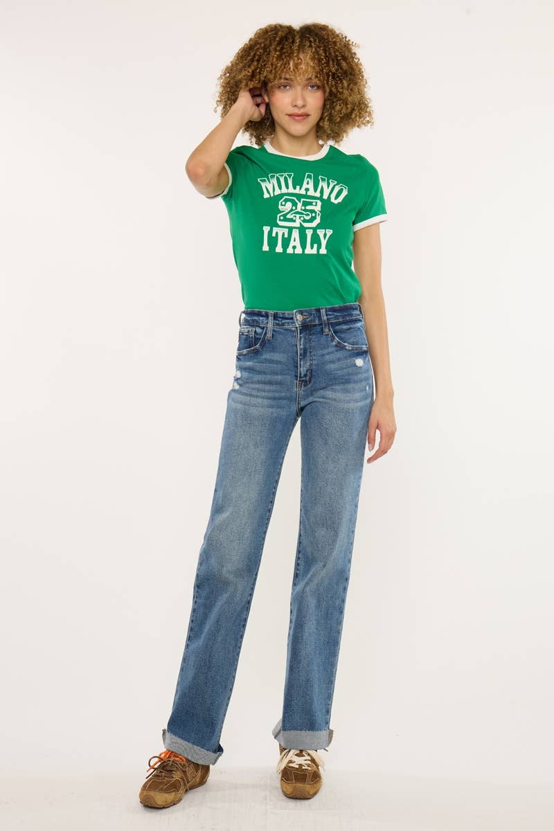 High Rise True Straight Jean