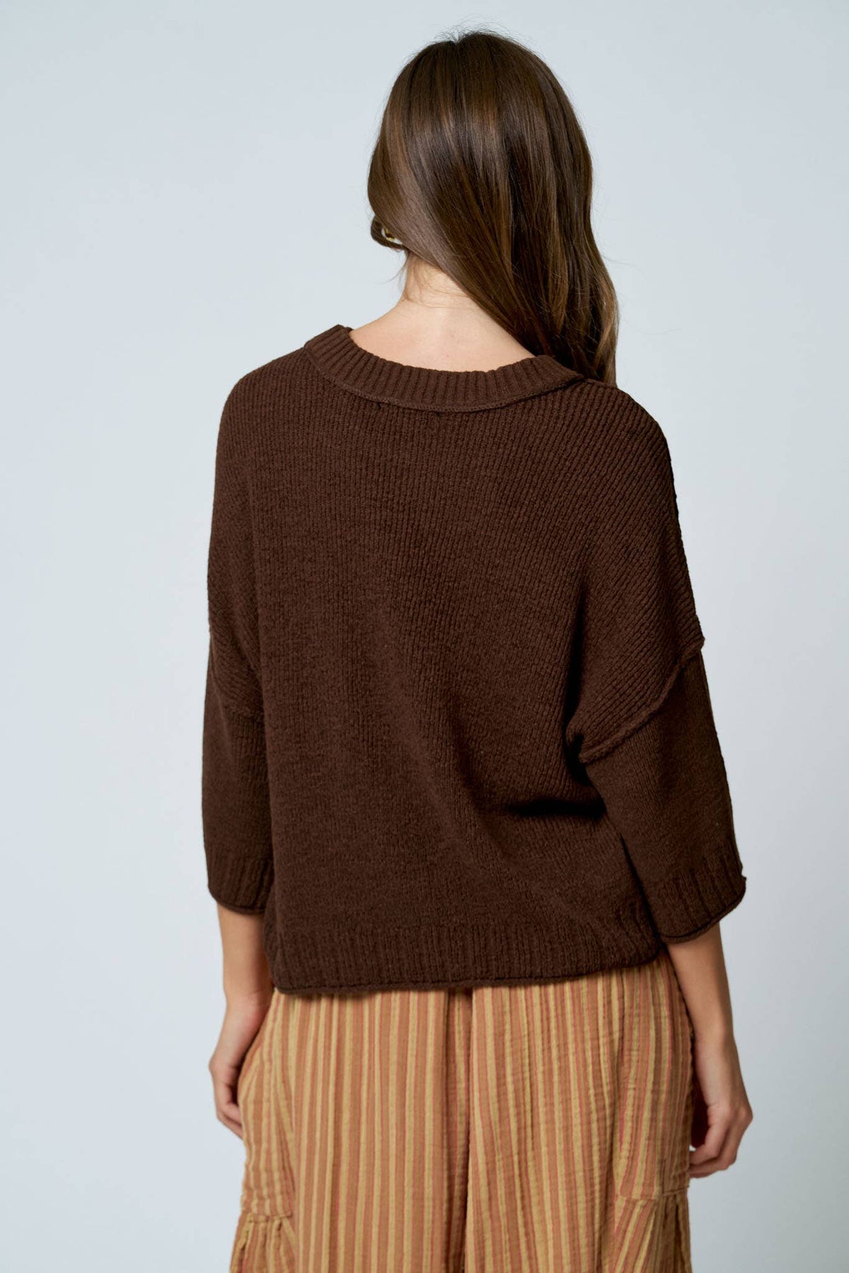 Raw Edge Everyday Knit - Chocolate Brown
