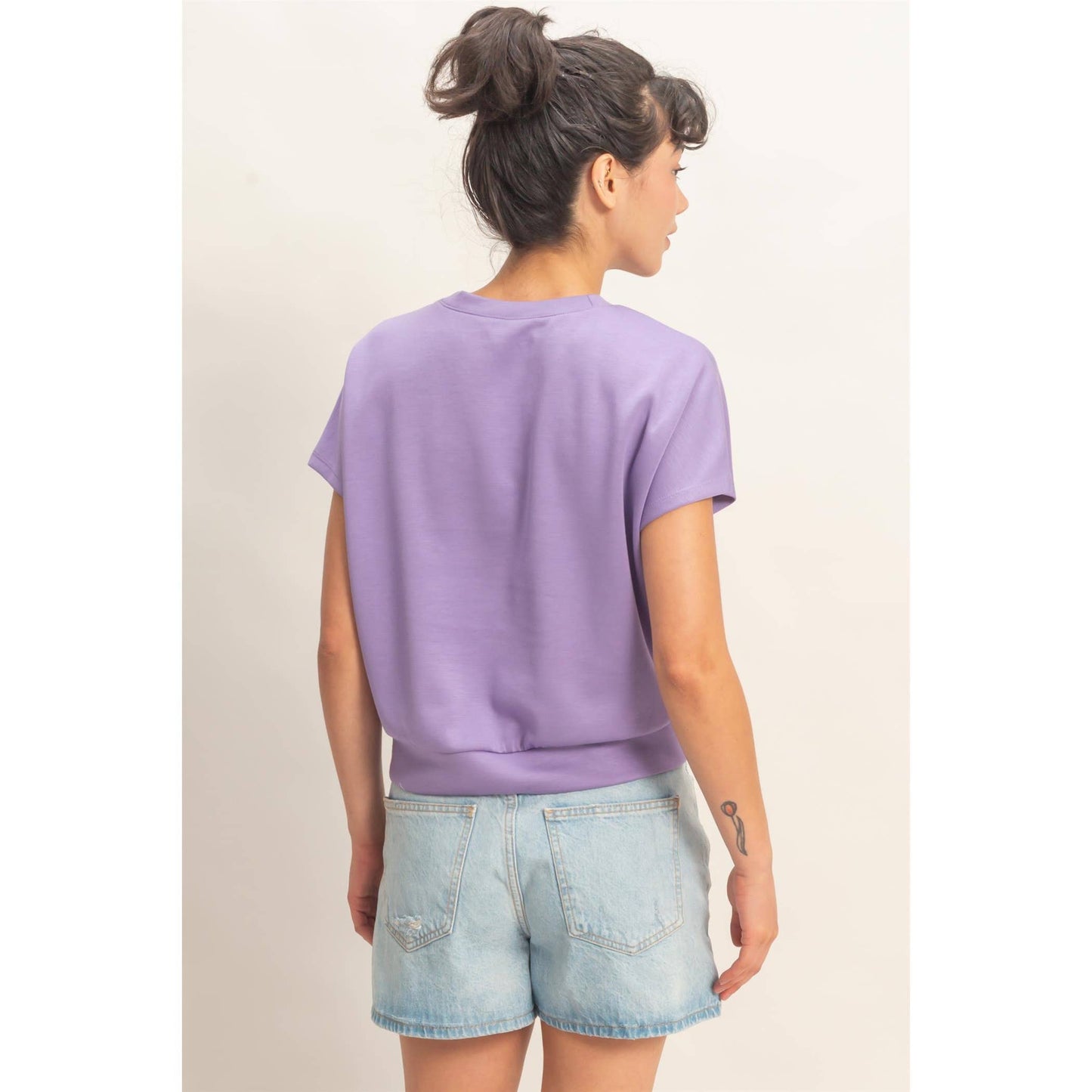 Tammy’s Short Sleeve Crewneck - Dusty Purple