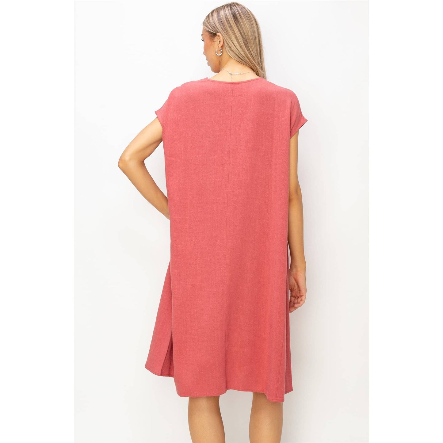 Linen Oversized Midi Dress