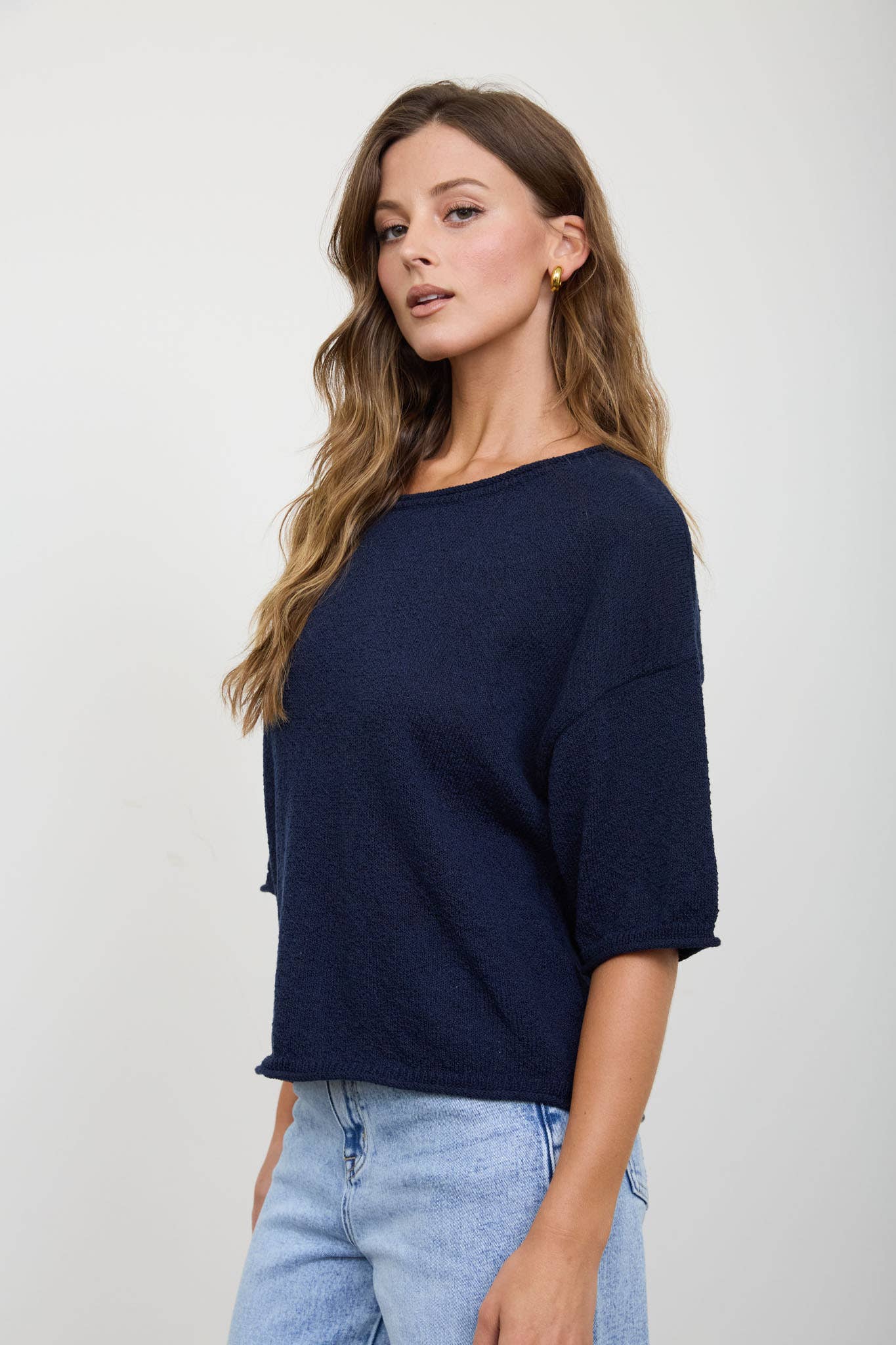 Casual Raw Edge Top - Burgundy