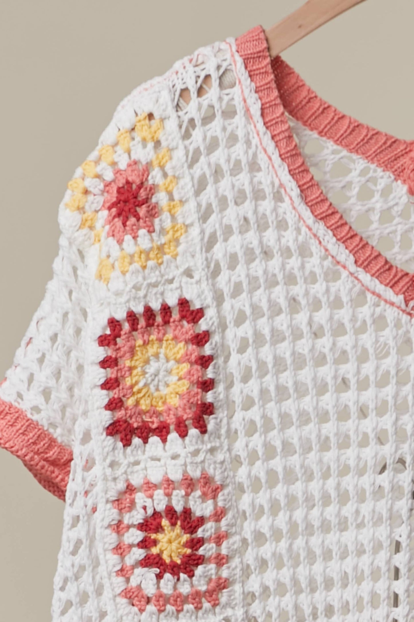 Sunset Crochet Patchwork Top