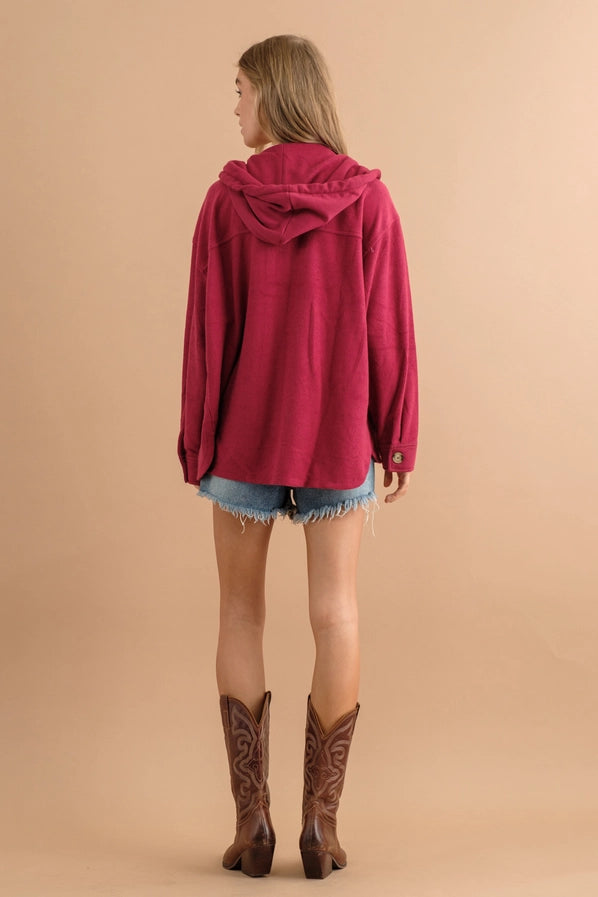 Red Textured Shacket