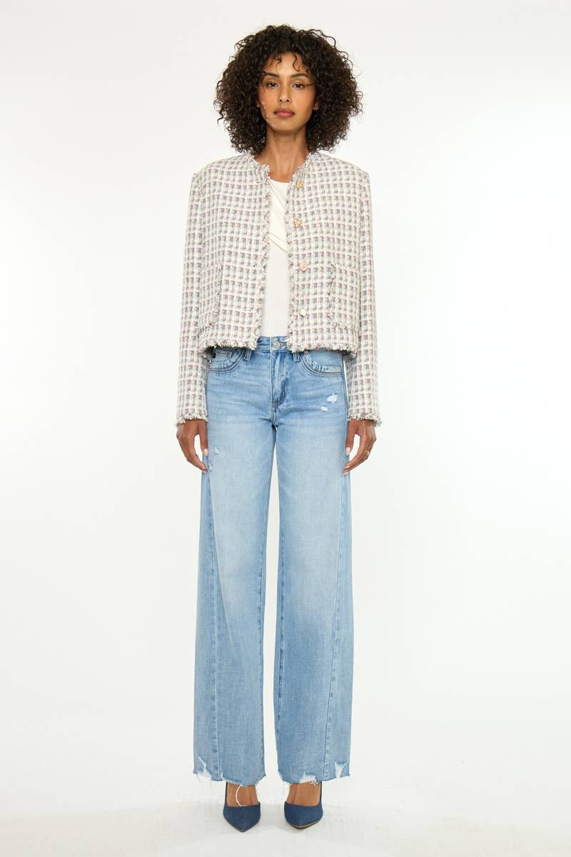 Kancan Mid-Rise Wide Leg Pant