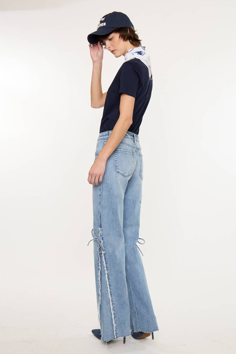 Mid-Rise Wide Flare Kancan Jeans