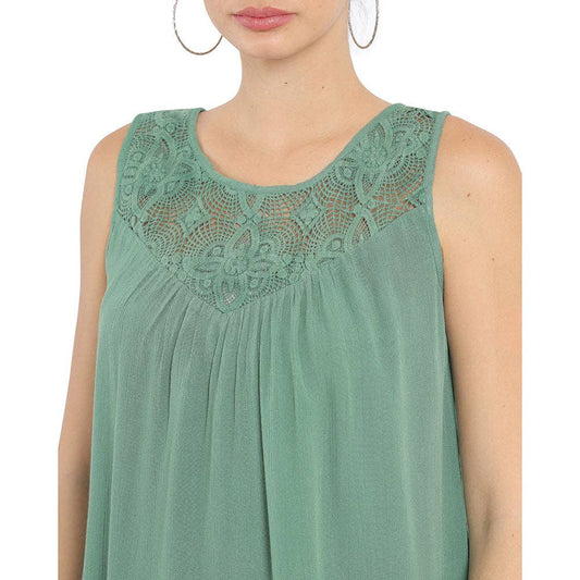 Floral Green Tank Dress