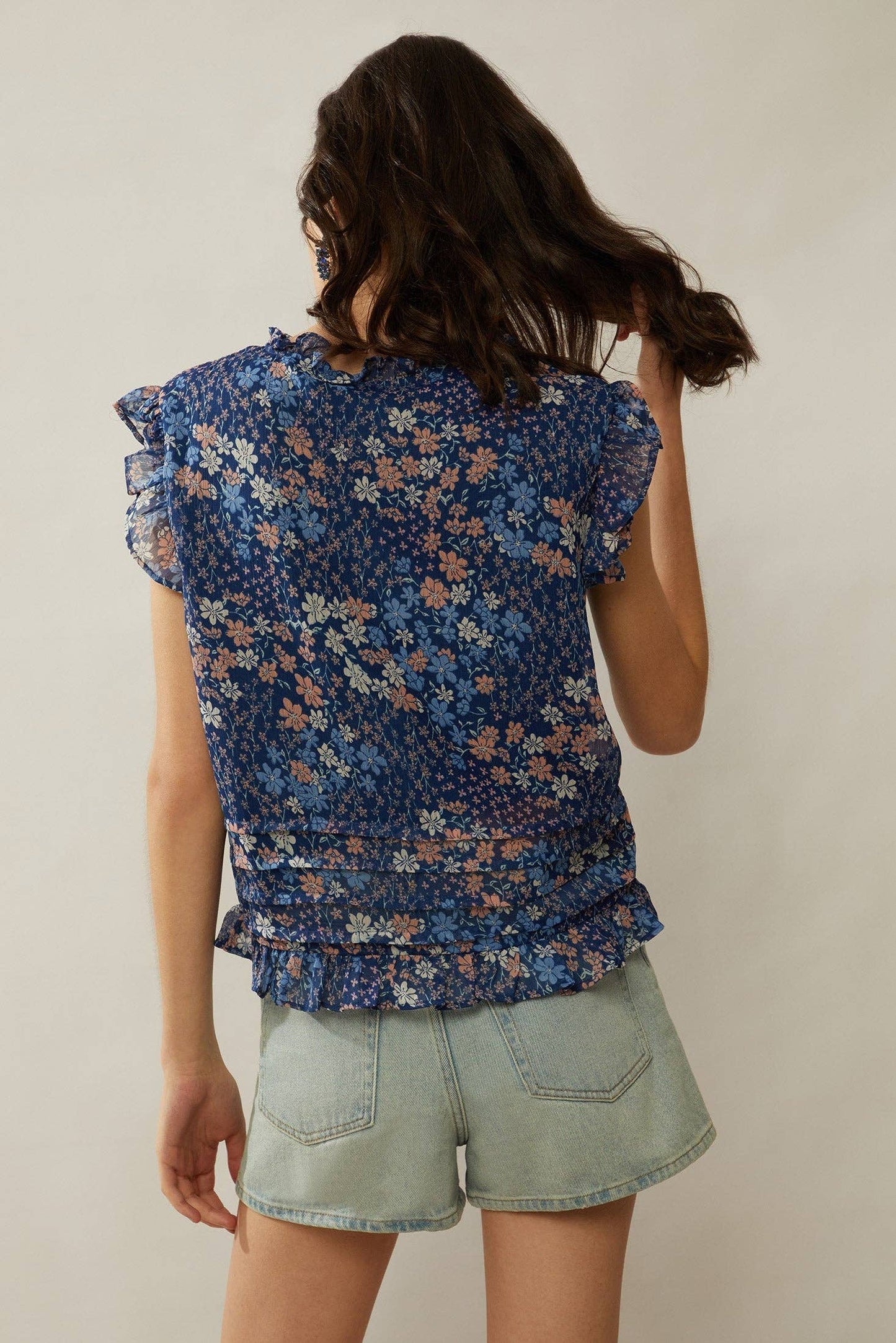 Pleated Petal Charm Top