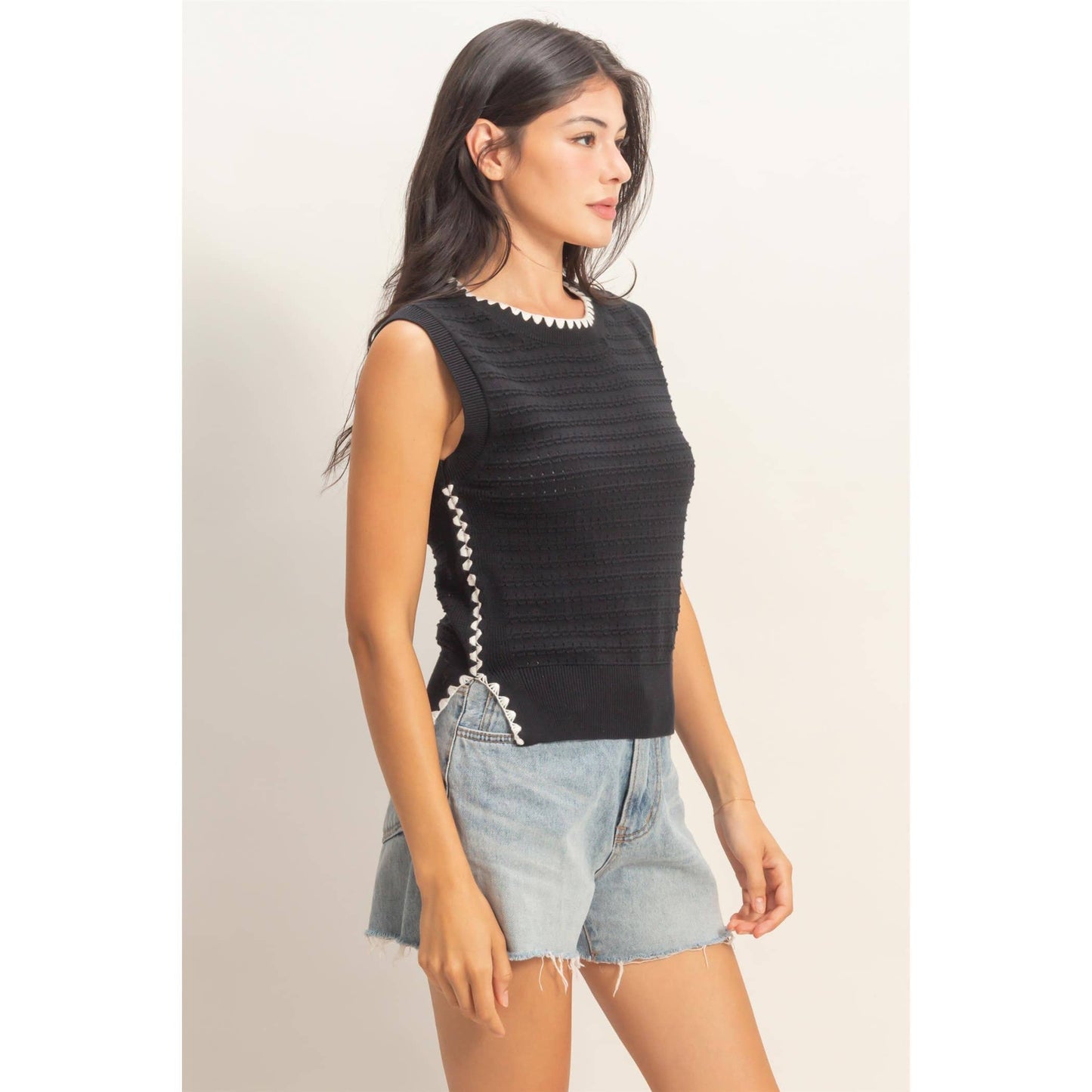 Eyelet Knit Tank