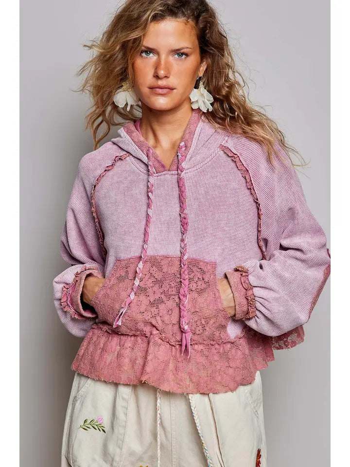 Rosewood Ruffle Hoodie