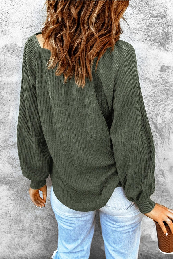 Brynleigh Waffle Knit Top