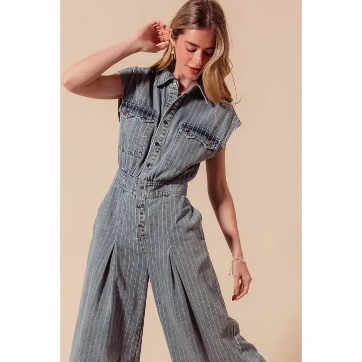 Pinstripe Jumpsuit