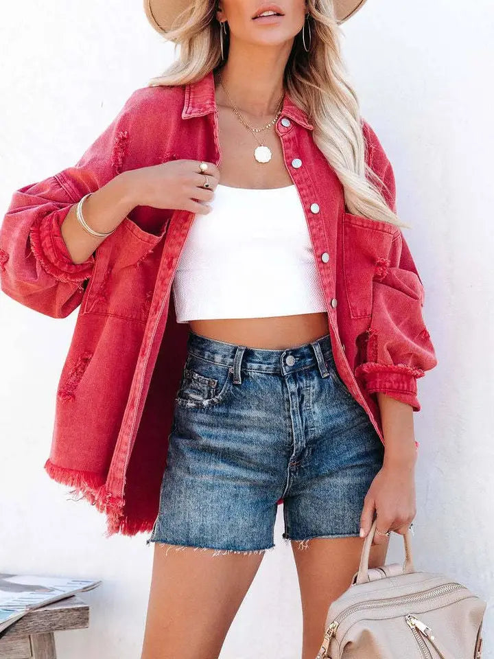 Red Denim Jacket