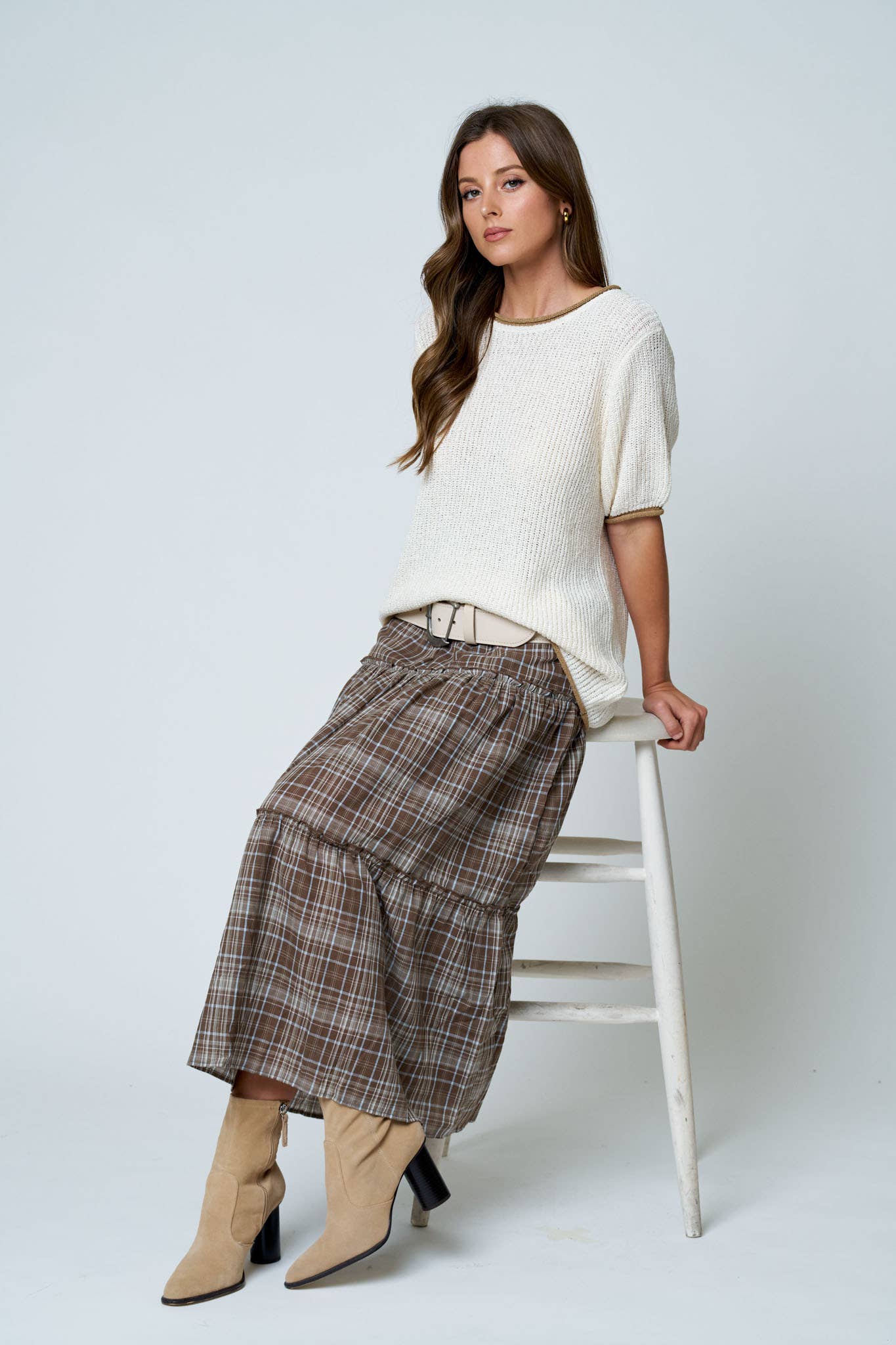 Oatmeal Puff Sleeve Top
