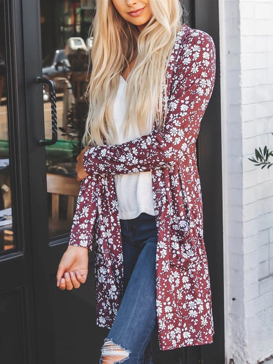 Jessica Rae Floral Cardigan - Red