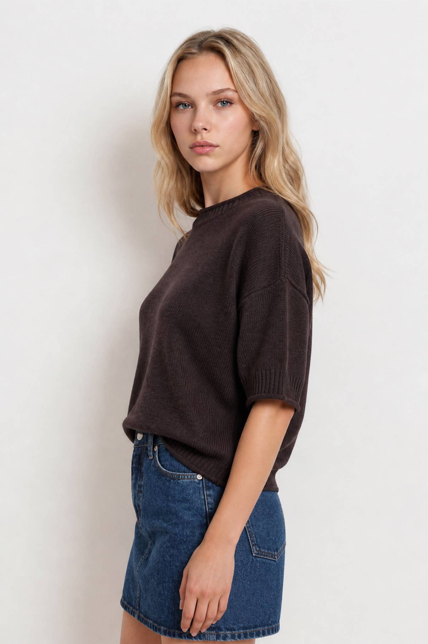 Chocolate Brown Pullover Sweater
