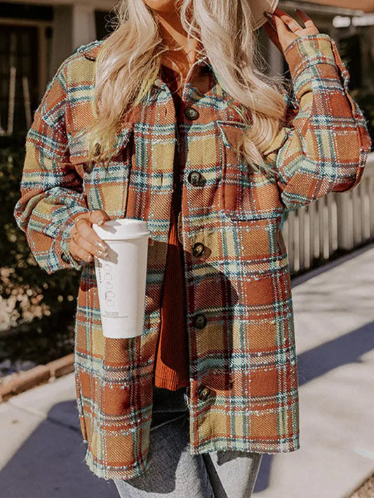 Orange Plaid Jacket