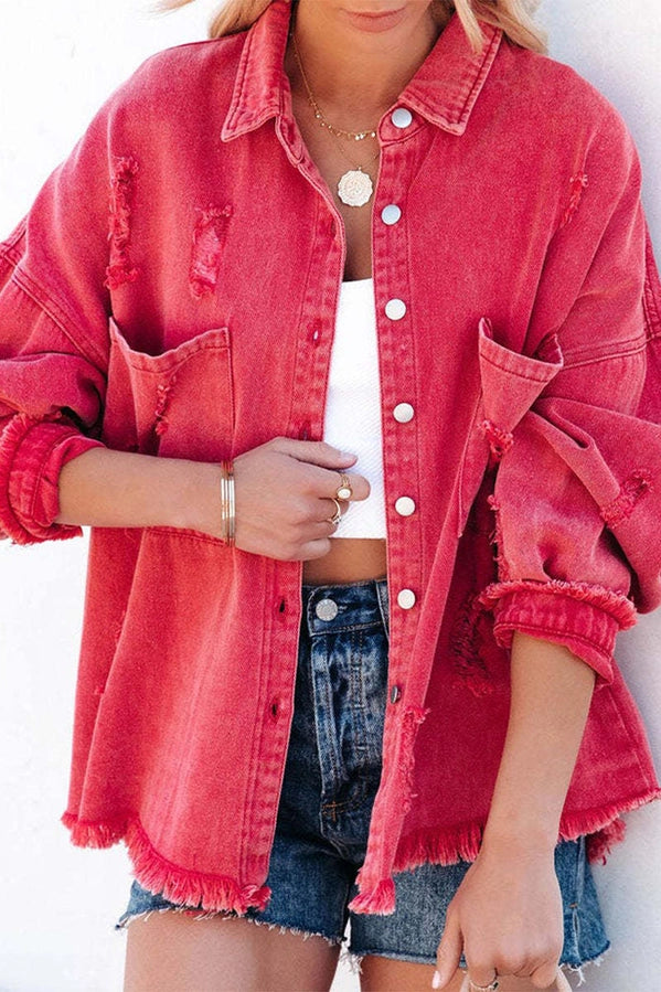 Red Denim Jacket