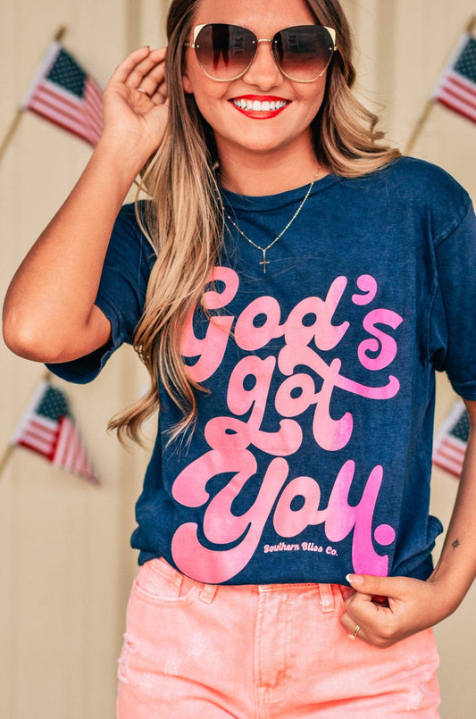 God's Got You Mineral Wash Tee