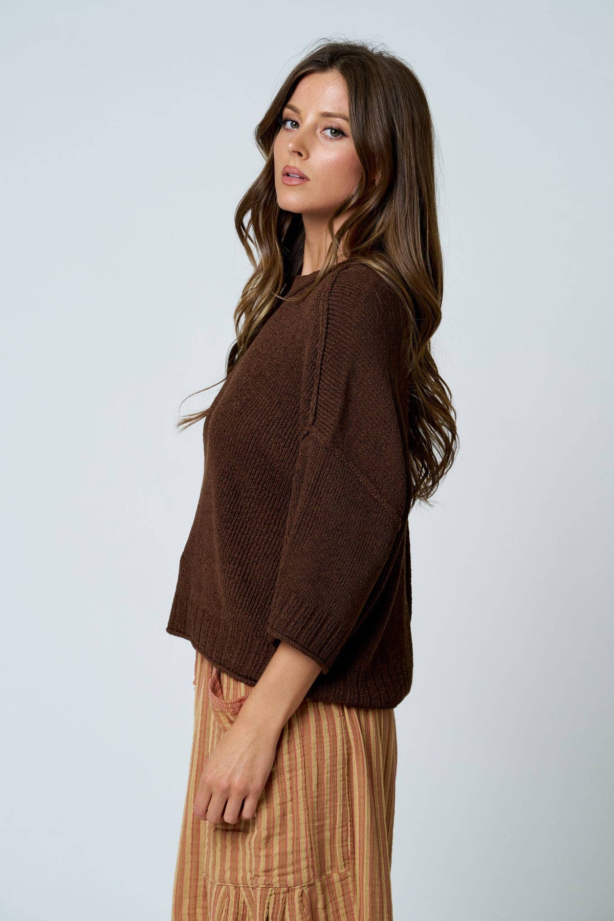 Raw Edge Everyday Knit - Chocolate Brown