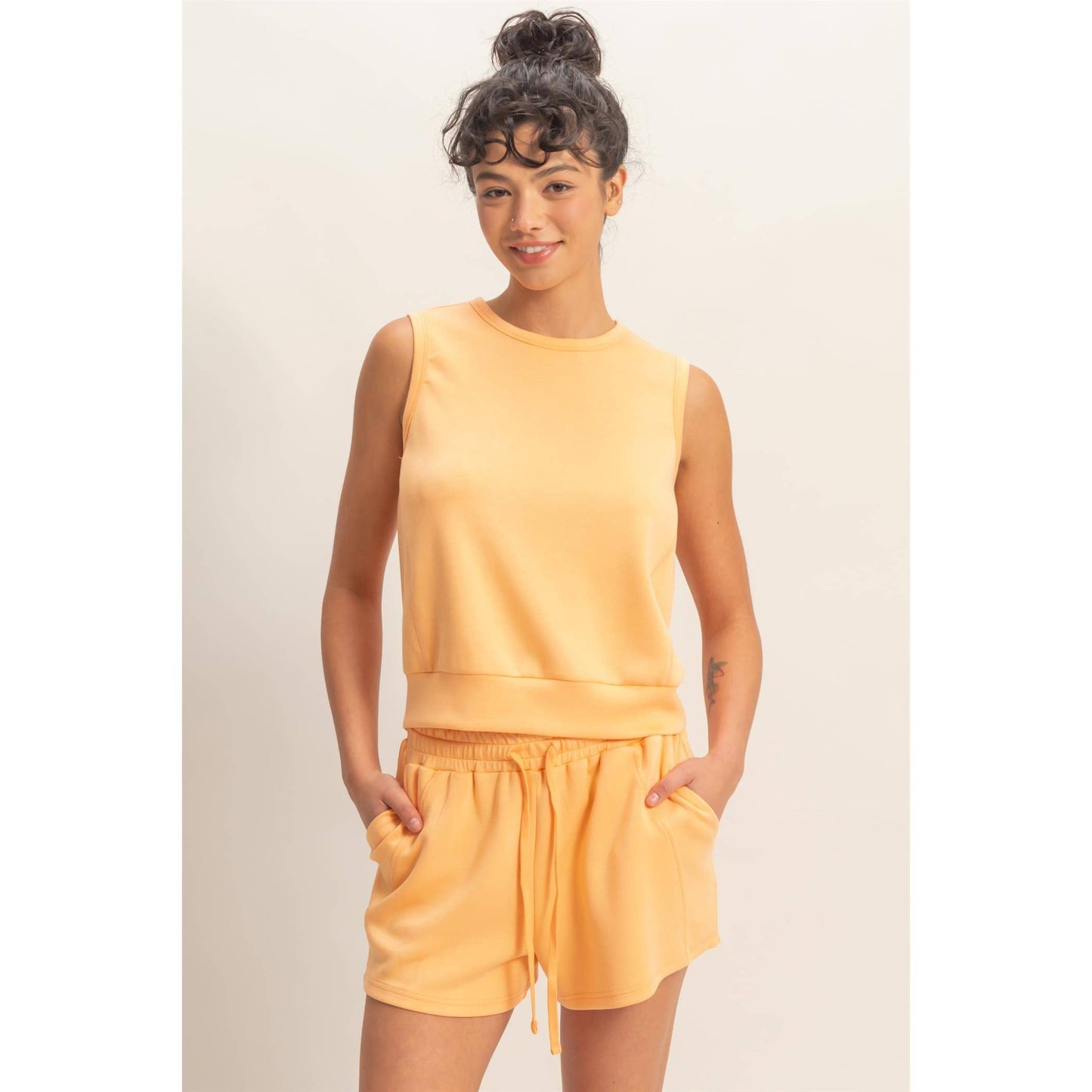 Tammy’s Crewneck Tank - Apricot