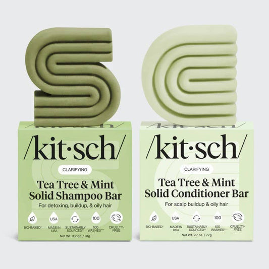 Tea Tree & Mint Clarifying Shampoo & Conditioner Bar Combo