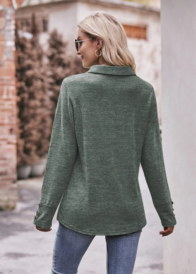 Olive Heathered Knit Top