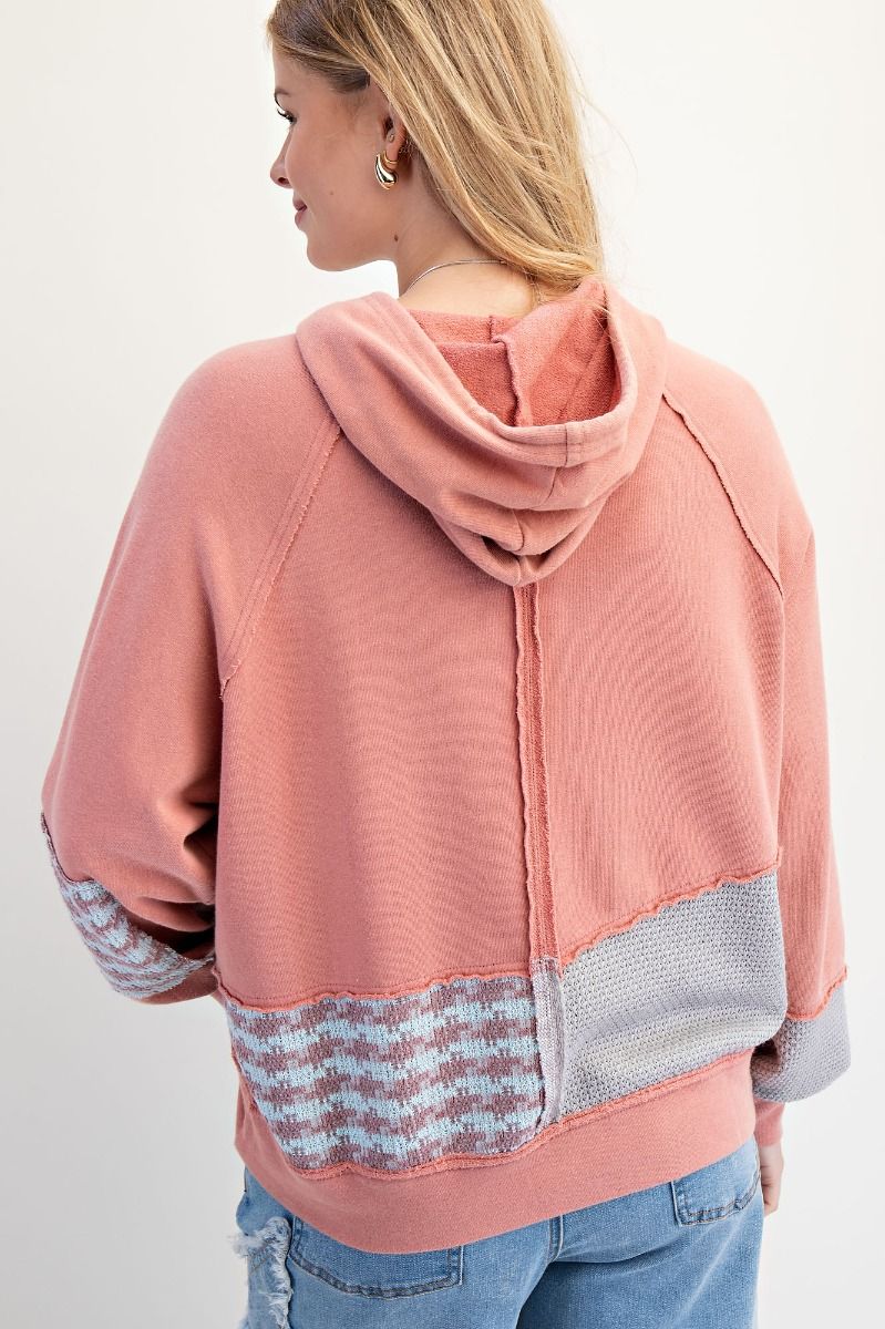 Dusty Coral Terry Hoodie