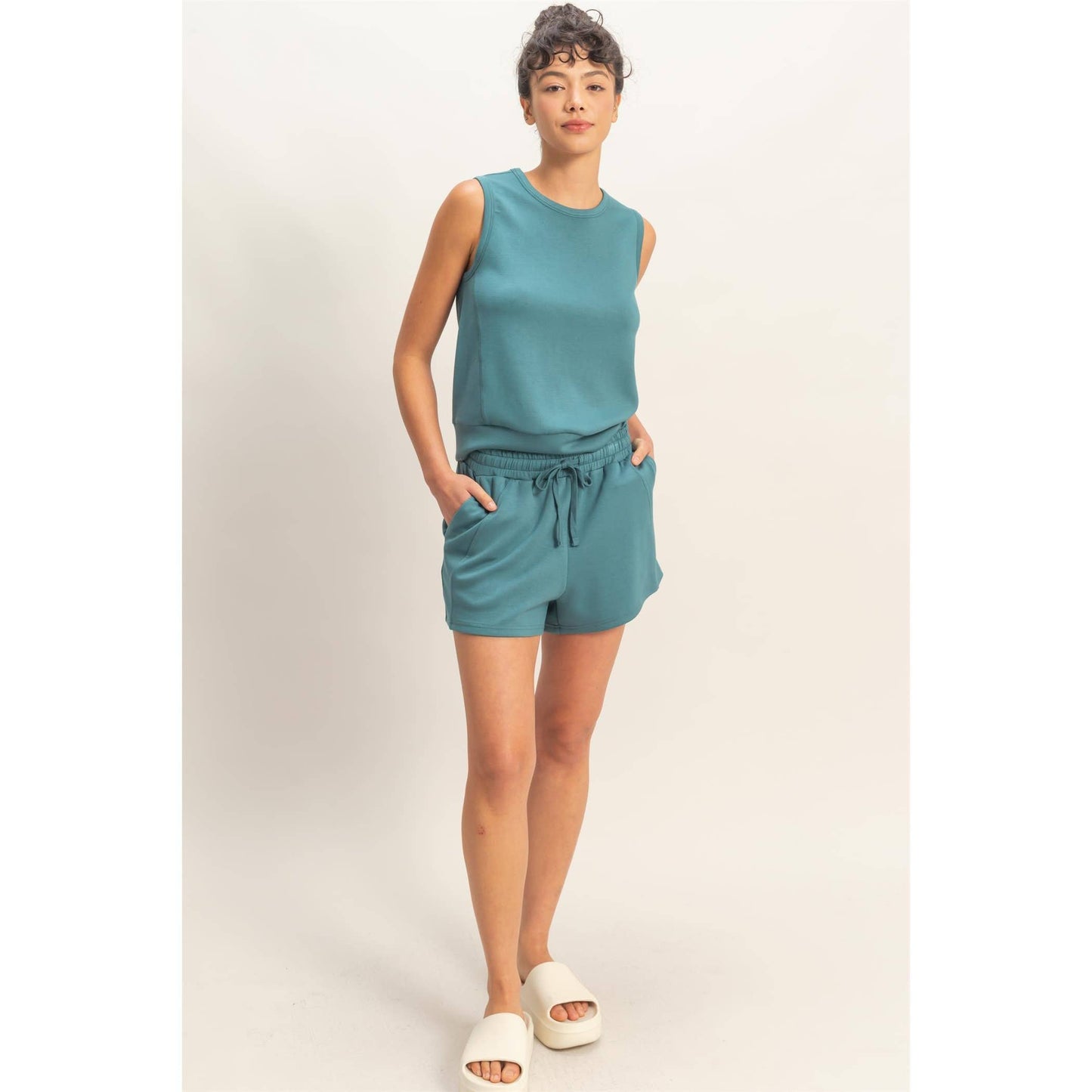 Tammy’s Crewneck Tank - Dark Teal