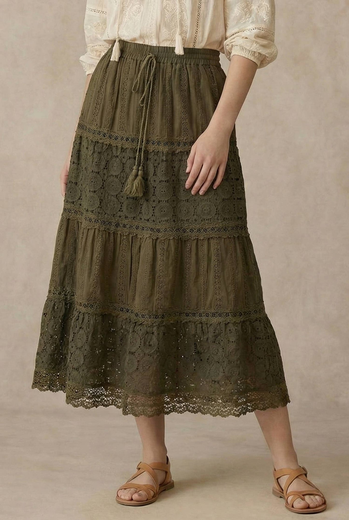 Forest Whisper Lace Skirt