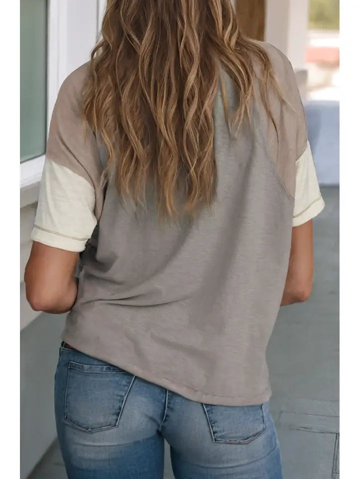 Heathered Taupe Top