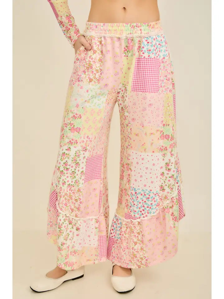 Spring Patchwork Pants