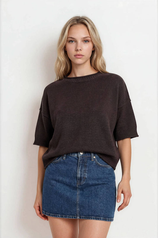 Chocolate Brown Pullover Sweater