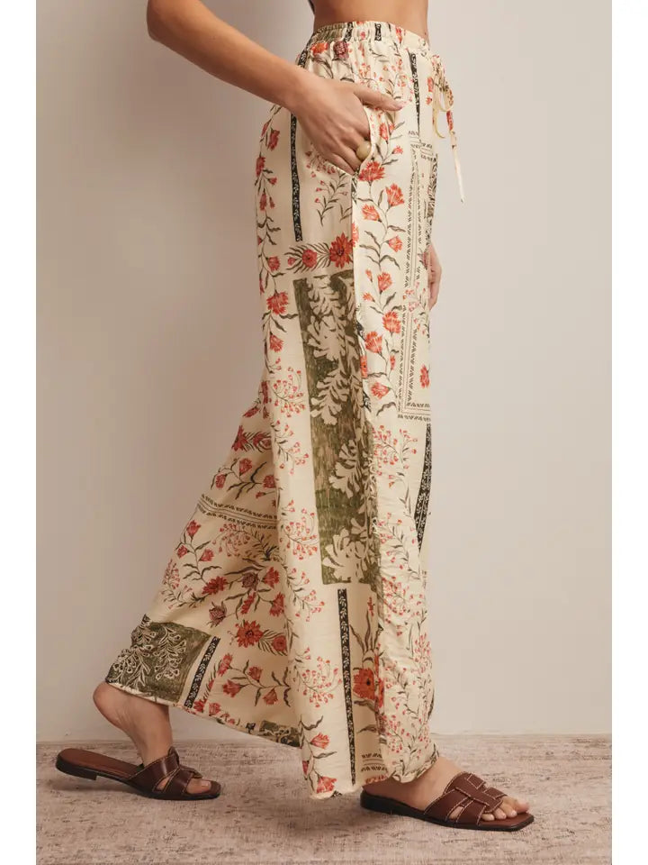 Patchwork Print Vacation Pants