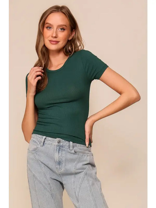 Tight Fit Tee- Hunter Green